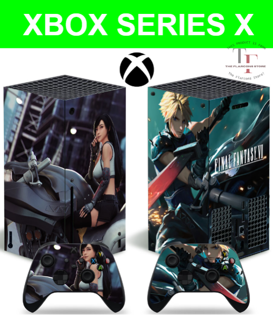 FF7 Xbox Series X Decal Sticker Skin Wrap Vinyl + Controller