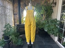 Vintage 1990s Bright Yellow Overalls Guess Products by George Marciano