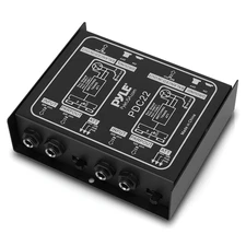 PylePro PDC22 PRO Premium Direct Injection DI Box – Dual 1/4" Instrument to Bala