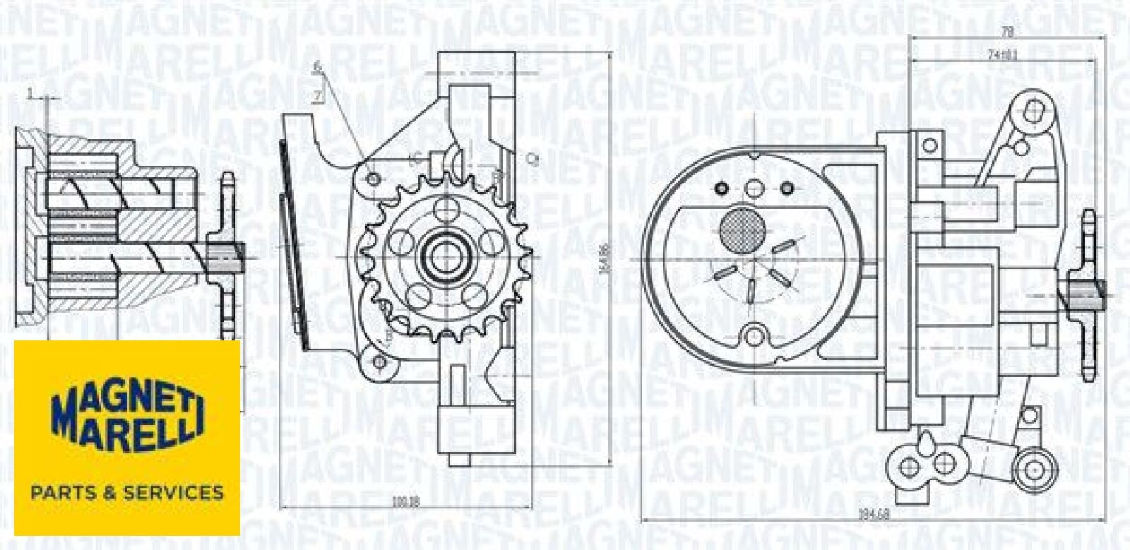 MAGNETI MARELLI 351516000027 Ölpumpe für Citroen für Fiat für Peugeot