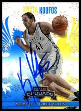 2013-14 Panini Crusade #200 Kosta Koufos Crusade Blue Signed Card Auto IP