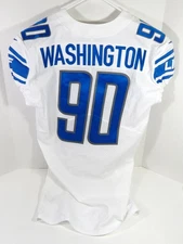 2017 Detroit Lions Cornelius Washington #90 Game Issued White Jersey 46 DP56668