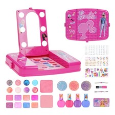 Barbie Beauty Vanity Set with Light-Up Mirror, Includes Lip Gloss, Eye Shadow...