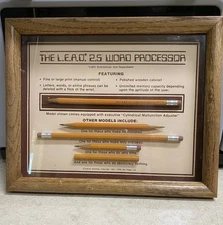 “THE L.E.A.D. 2.5 FUNNY WORD PROCESSOR” Framed PENCIL Display HECTOR Sanchez 84’