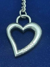 XOXO Heart shaped silvertone keychain