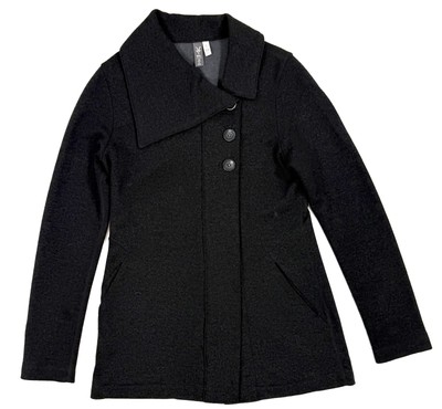 Ibex Reese Cardigan Sweater Jacket Womens Size Small Merino Wool Black