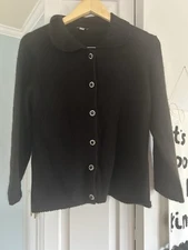 Anne Taylor Women’s Angora Wool Mix Jeweled Cardigan Large Super Soft