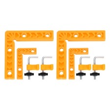 4Pcs Corner Clamp 90 Degree Right 3/4 Inch Angle Clamp Set, Yellow