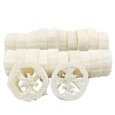 ENLAYER 22PCS Natural Loofah Slices, Reusable Natural Loofah Cuts for Cleaner...