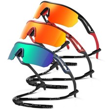 Vcarsian Kids Sunglasses frame width 60mm, Black Red red Dot deep Blue