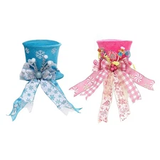 Folding Christmas Tree Top With Big Bowknot Embellishments for Indoor