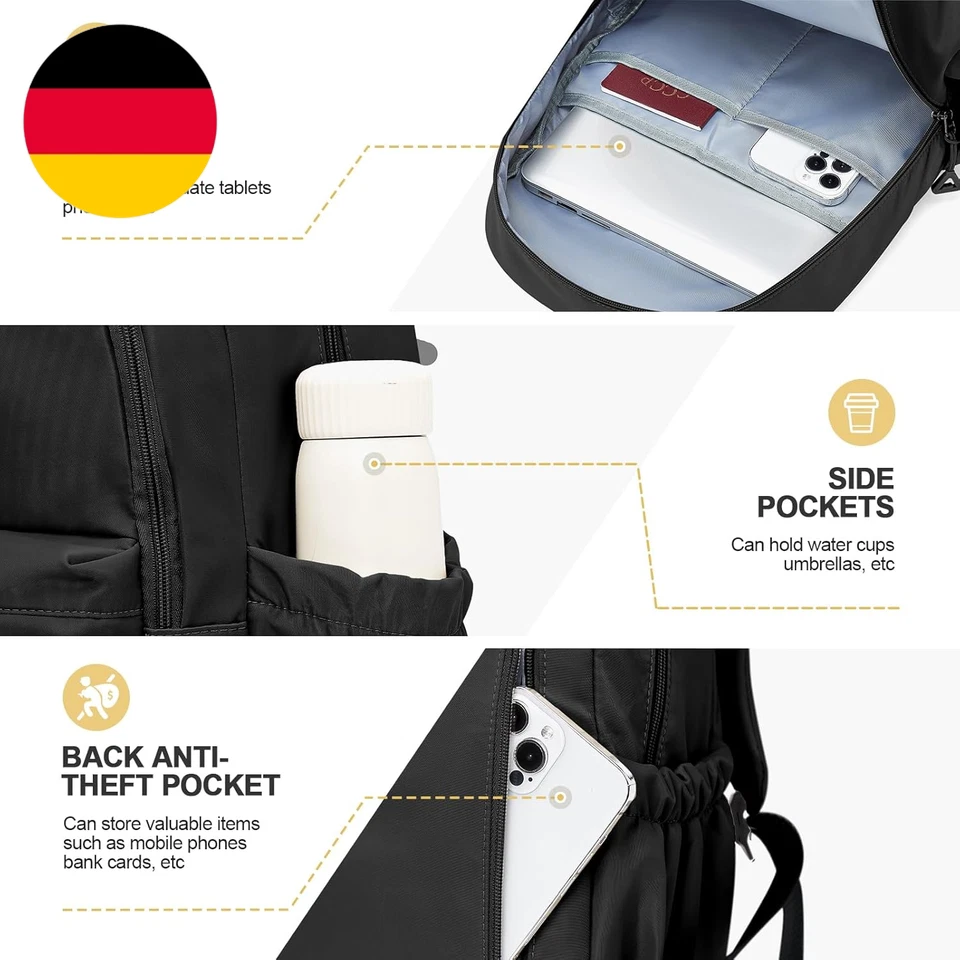 Schulrucksack Mädchen Schulranzen Teenager Jungen Wasserdicht Laptop Rucksack Sc - Bild 4 von 4