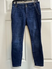 Anthropologie Pilcro High Rise Skinny Denim Blue Jeans - Size 28P - EUC