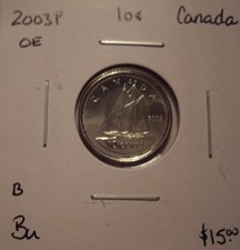 B Canada Elizabeth II 2003P Ten Cents - BU