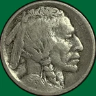 1913-S Type 1 Raised Ground Buffalo Nickel Fine F Coin #34658