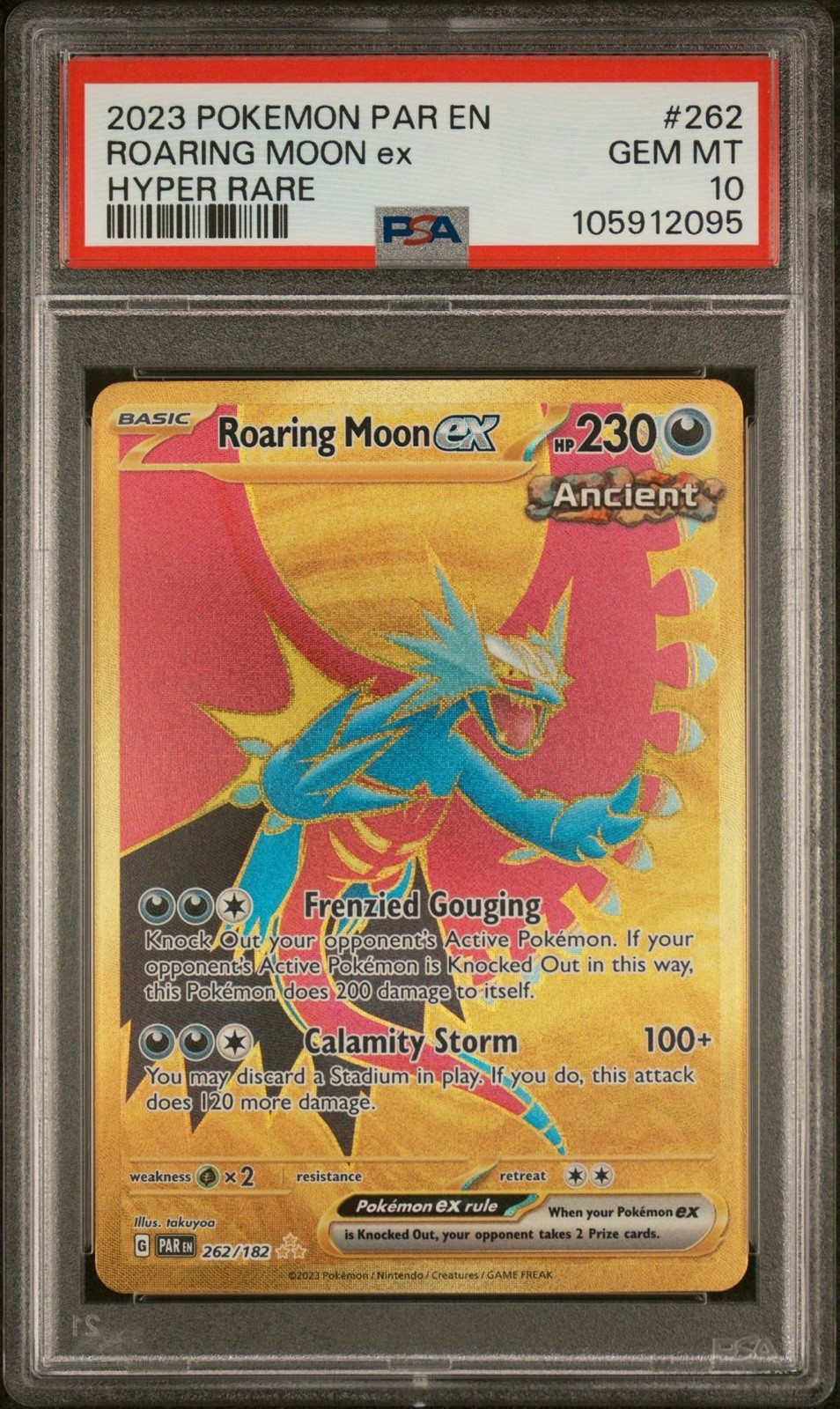 Roaring Moon ex 262/182 Paradox Rift Holo PSA 10