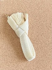 1 PAAR Vintage Herren japanische creme Seide vorgebunden Sommer Haori Himo Krawatten & Haken