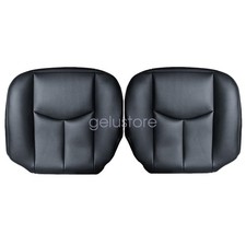 For 2003 06 Chevy Silverado Gmc Sierra Driver Passenger Bottom Seat Cover Black