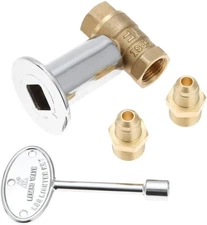 1/2 Inch Fire Pits Straight Quarter Turn Shut Off Valve Part for NG LP Gas Fire