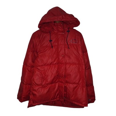 Polo Jeans Co Ralph Lauren Daunen Puffer Jacke Herren Small Rot Kapuze Mantel 80/20