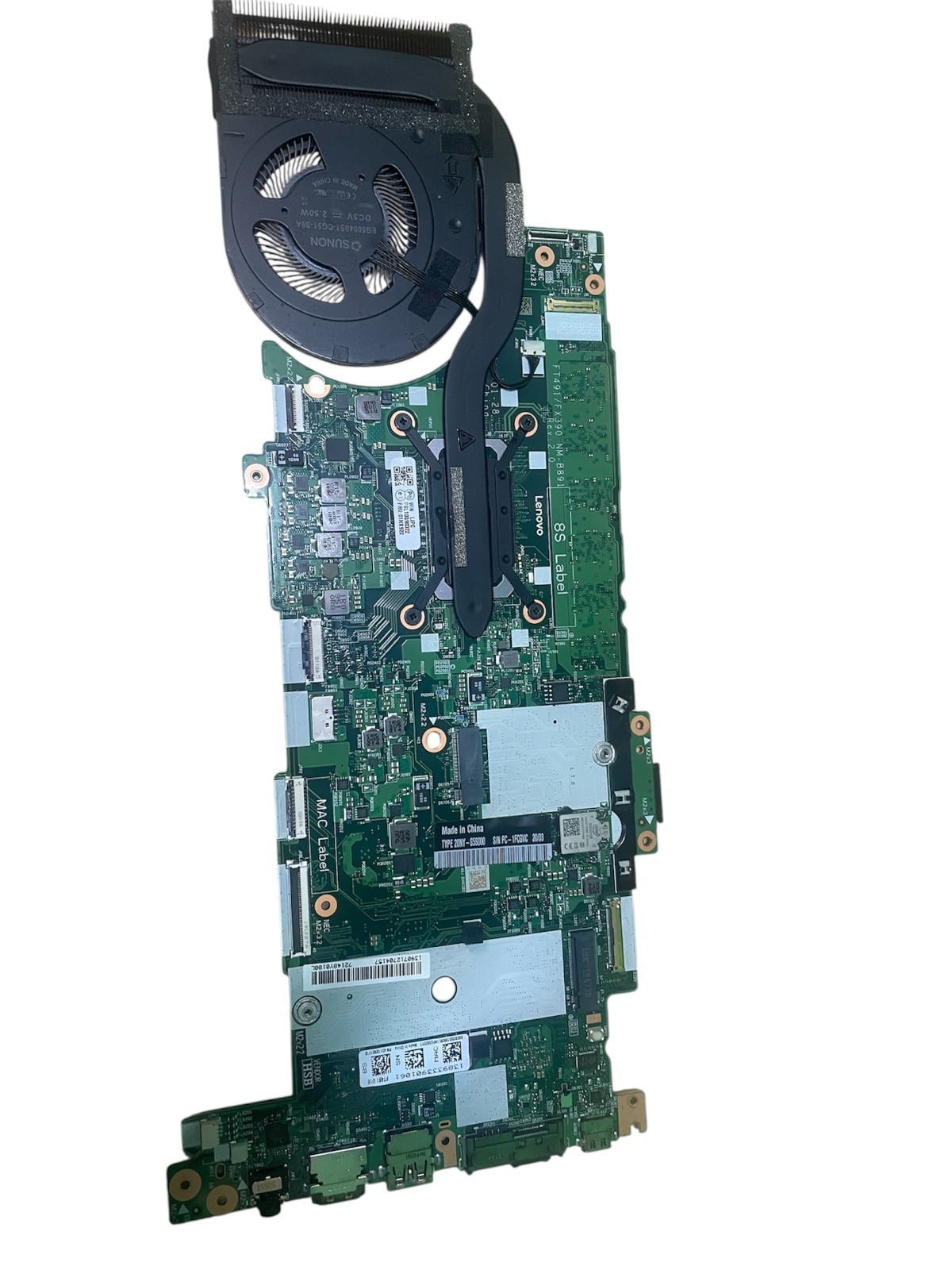 Lenovo ThinkPad T490s Motherboard – i5 – Part #01HX922 – RAM Removed