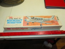 Vintage Guillow's Beechcraft Musketeer Balsa Wood Flying Model Kit 308