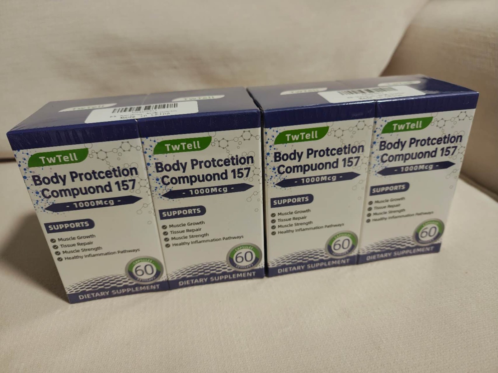 Lot Of 4 BCP 157 1000mcg Dietary Supplement 60 Caps Exp 11/27