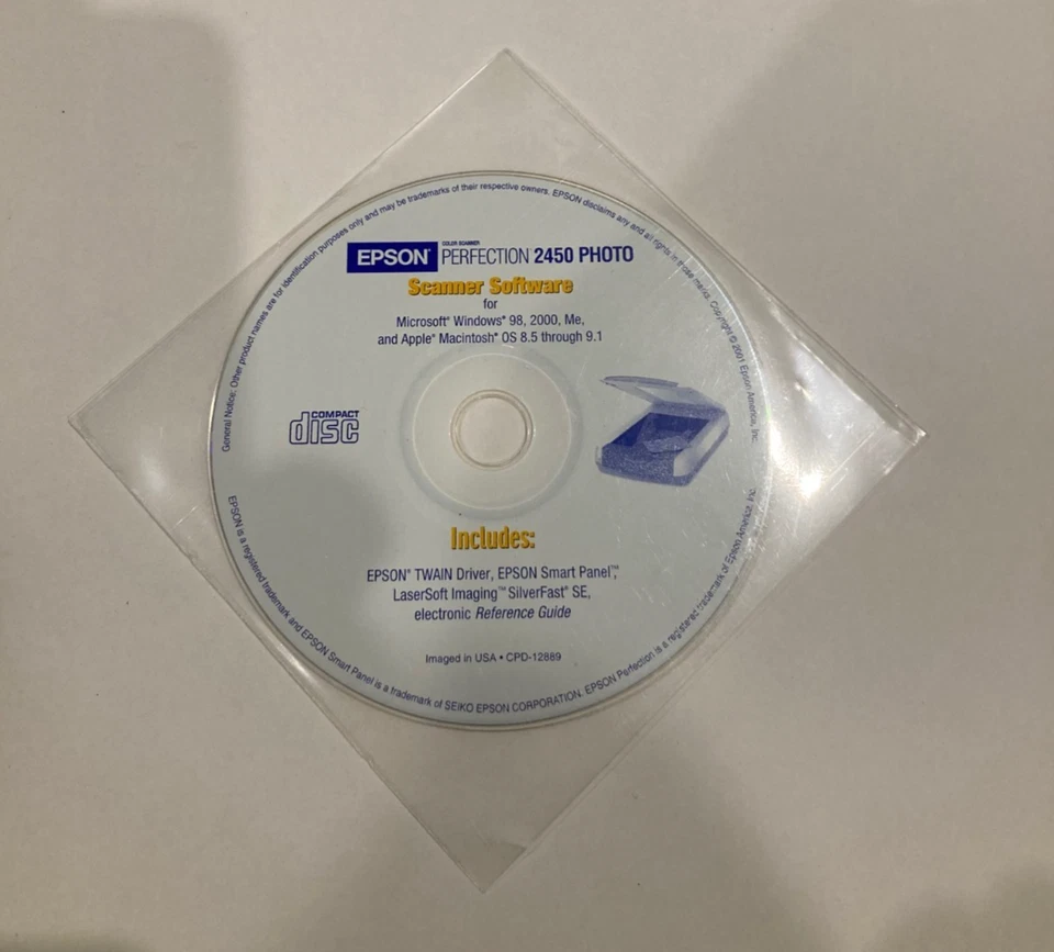 PHOTO SCANNER..Epson Perfection 2450 ...All Cords, Software, and Overlays ! - Image 3 of 4