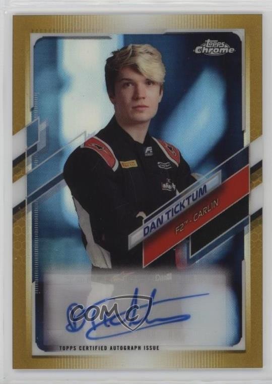 2021 Topps Chrome Formula 1 Gold Refractor 37/50 Dan Ticktum #CA-DT Auto 1h39
