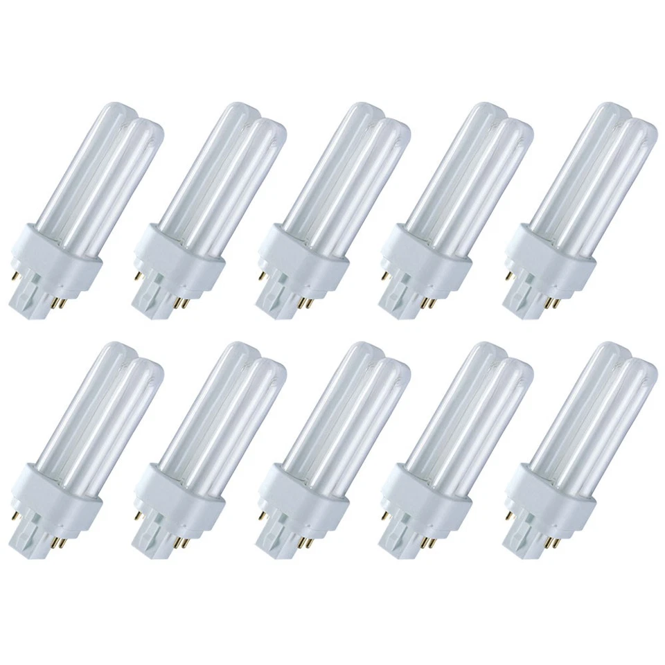 10 X Osram Dulux D/E 26W/865 Cool Daylight 6500K G24q-3
