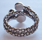Ring Michael Dawkins 4 Pearls Sterling Vintage Size 6 3/4-7 — photo 3