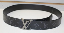 LV Louis Vuitton Men's Belt 40mm Size 95/33 Black Matte
