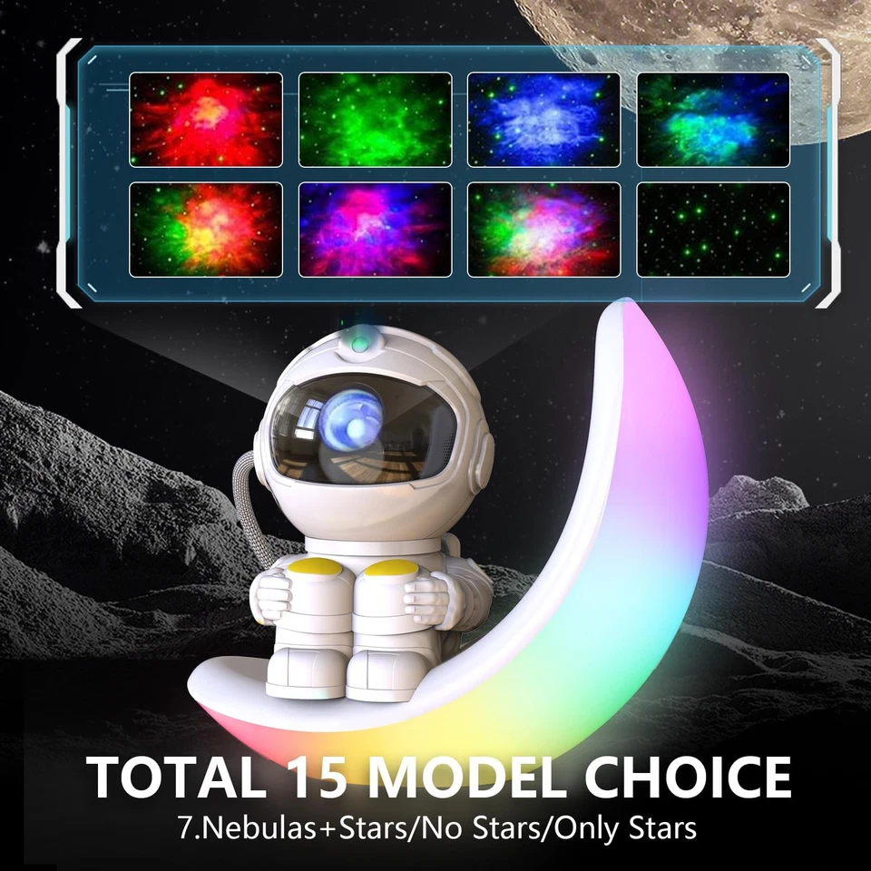 Astronaut Galaxy Projector, Star Projector Galaxy Light with Moon Lamp, 3 in ... Foto 3 de 4