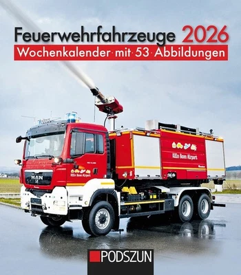 PODSZUN Feuerwehrfahrzeuge 2026 Wochenkalender