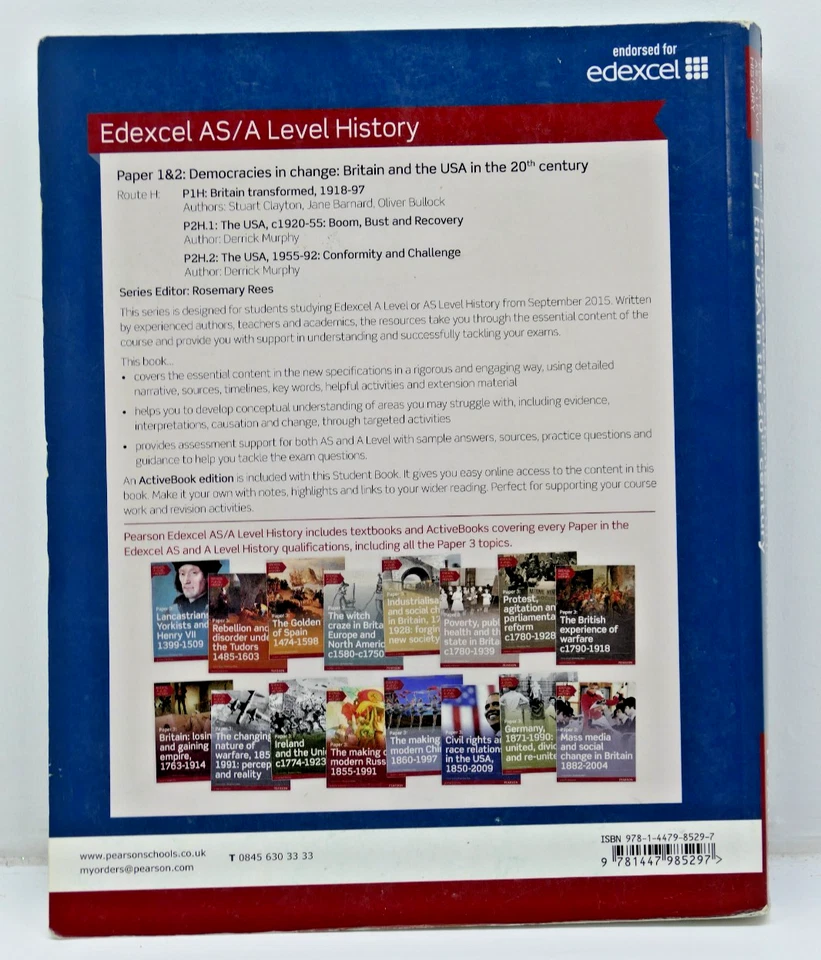 EDEXCEL Democracies In Change: Britain And The USA In The 20th Century Pearson - Image 2 of 4