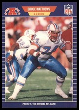 1989 Pro Set #148 Bruce Matthews RC Rookie Houston Oilers Football Card VG EX. rookie card picture