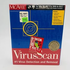 McAfee VirusScan for Win 95 / NT CD & 3.5" Disks Vers. 3.1x ~ New SEALED Vintage