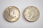 (2) 1964 Kennedy Half Dollars - Circulated 90% silver content