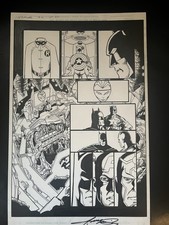 JLA Avengers # 2 Page #20 Batman & Captain America - Artist George Perez (2003) | eBay US