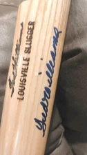 Ted Williams Red Sox Signed Game Model Bat H&B Louisville Slugger Green Diamond 