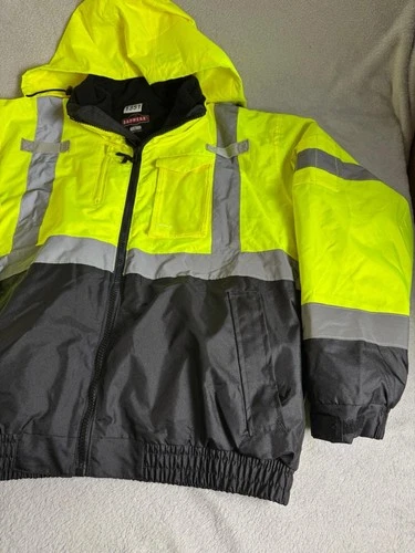 Radwear Safety Jacket Mens Large Multicolor Full Zip Hooded High Visibility image 2