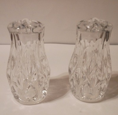 Vintage Cut Crystal Salt & Pepper Shakers
