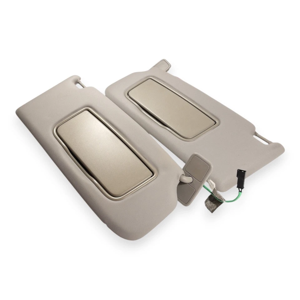 Conjunto de par de para-sol lateral para motorista e passageiro Volvo S40 2005-2007 vinil cinza - Imagem 3 de 4