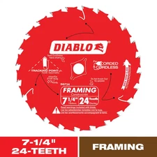 7-1/4In. X 24-Teeth Tracking Point Framing Saw Blade for Wood