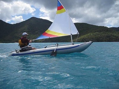 Sail kit for Sea Eagle Paddleski 435 Kayak with Bigger 45 SF Sail  and Carry Bag