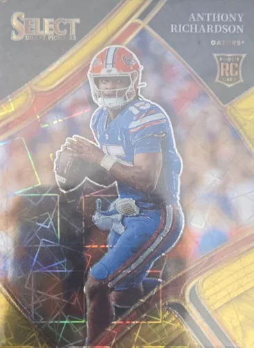 2023 Panini Select Draft Picks #104 Anthony Richardson Gold Lazer Prizms