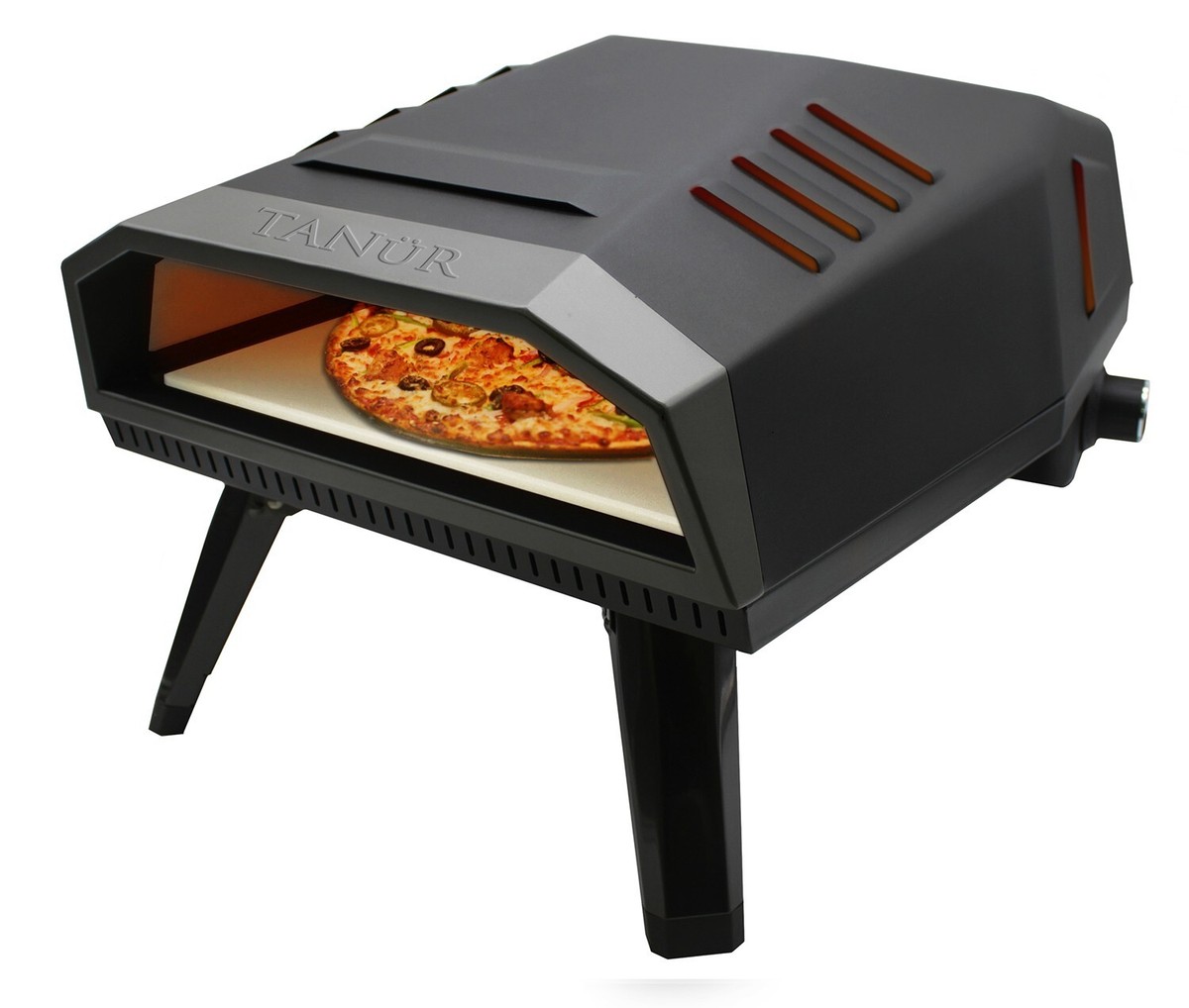 TANUR 12 inch Portable Outdoor Propane Pizza Oven Countertop with
