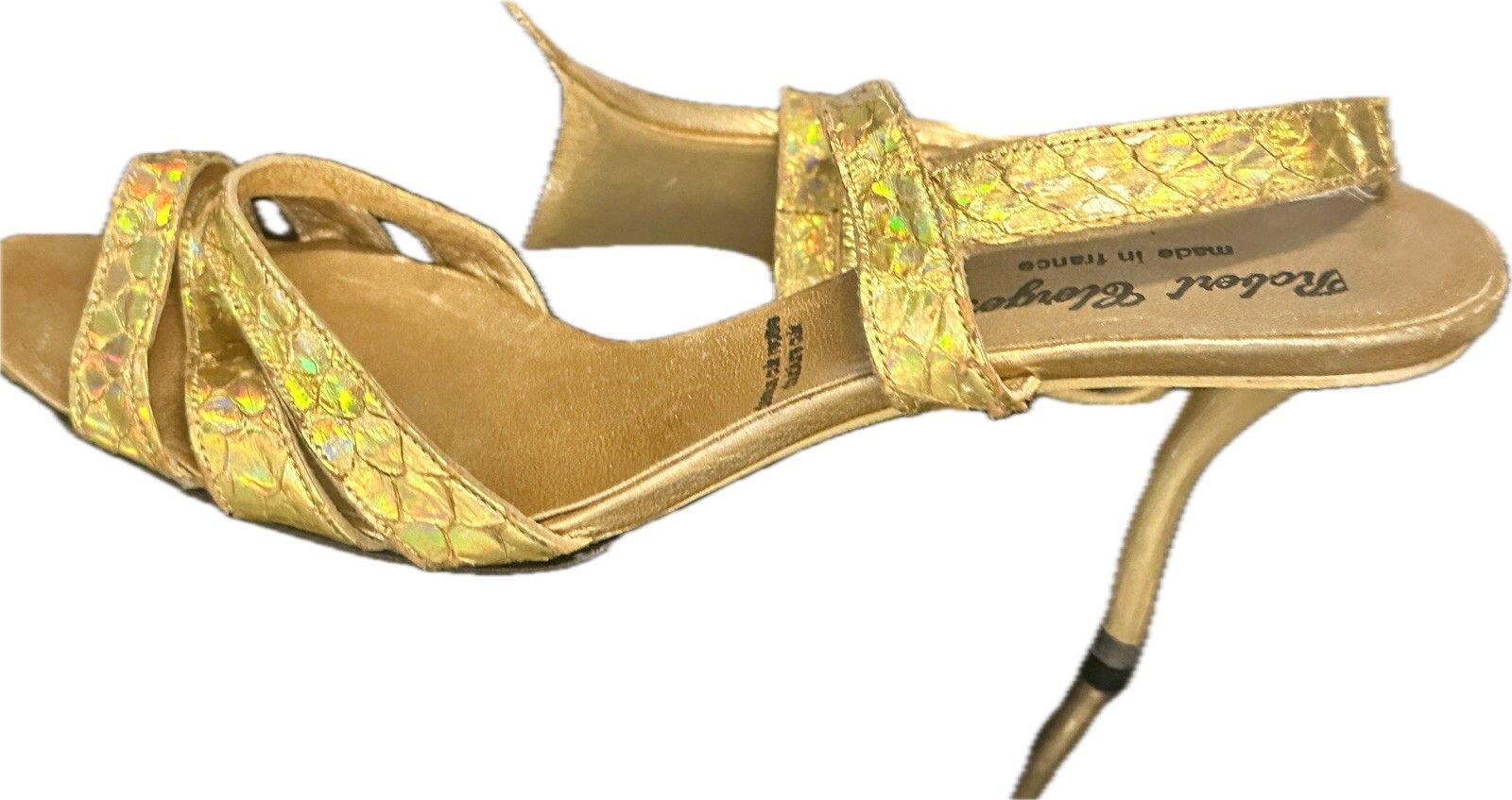 ROBERT CLERGERIE open toe strappy Python Snake Sk… - image 3