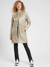 NWT Athleta Summit Insulated Parka, Quail SIZE ST S T        486215 N1204