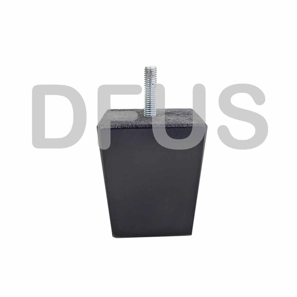 4x Wooden block furniture legs Black finish sofa chair footstool feet LW1511